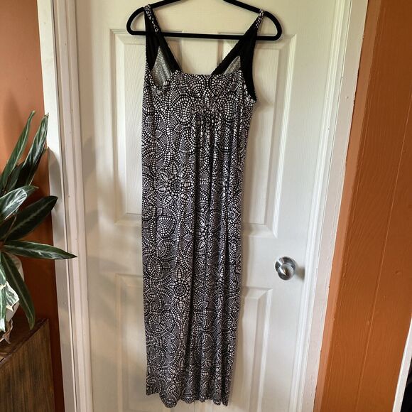 Nicole By Nicole Miller Dress Women’s Size Small Black & White Sleeveless Maxi - Picture 6 of 11